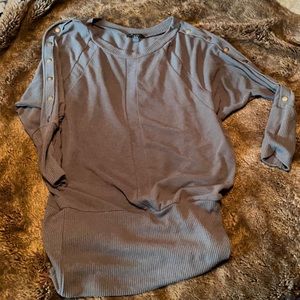 Dark olive green knit tunic sweater